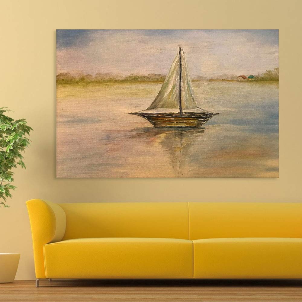 inep-b07hvyqmk9-boatloads-of-calm-unframed-canvas-nature-art-(91x61cm)-displayed-above-a-modern-sofa,-showing-tranquil-lake-boat-scene.(1).jpeg